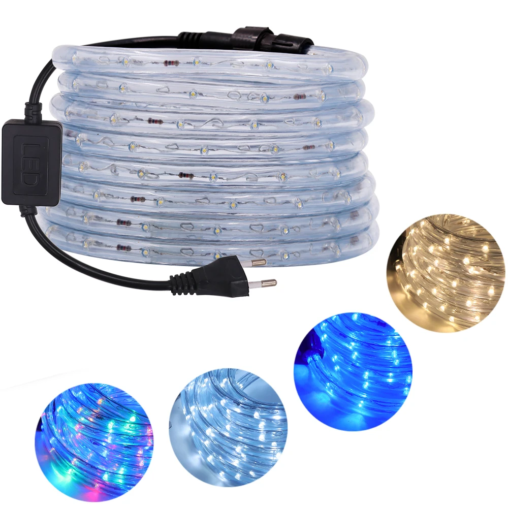 220V LED Strip Waterproof Neon Strip LED Light Christmas Outdoor Rainbow Tube Rope Light Led Strip