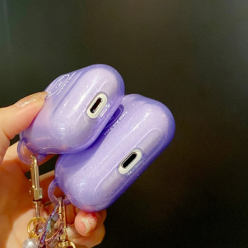 Роскошный Жемчужный браслет с медведем брелок для наушников чехол для Apple Airpods 1 2 Pro Беспроводная гарнитура Мягкий чехол Подарок