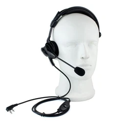 Boom Mic Headset Walkie Talkie Headphone With In line PPT For Baofeng 2 Pins Two Way Radio UV-5R 888S WOUXUN TYT