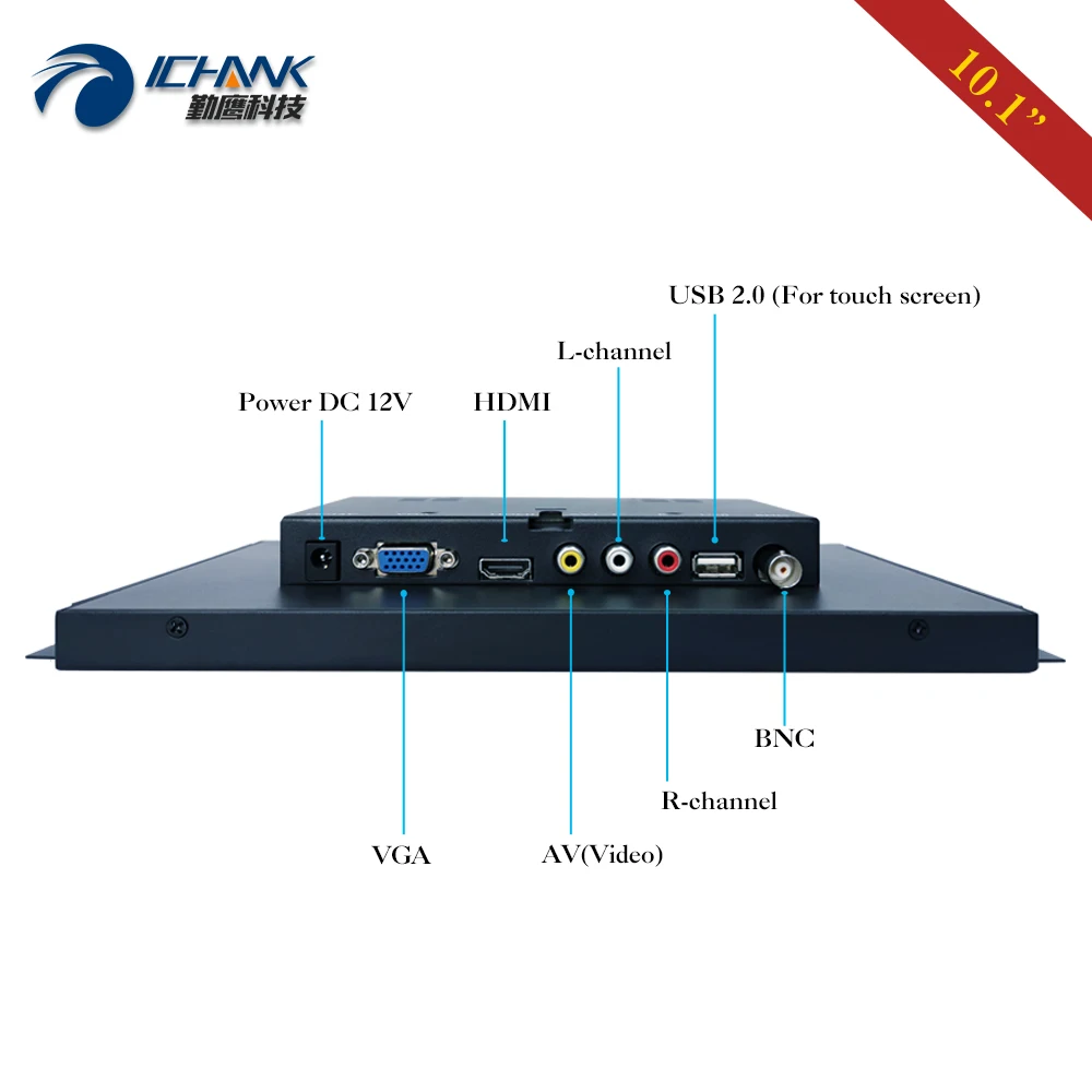 Imagem -04 - Industrial Touch Lcd Screen Display 10.1 Monitor 1280x800 Fullview Usb Hdmi-em Metal Case Embutido Open Frame Zk101tc59r