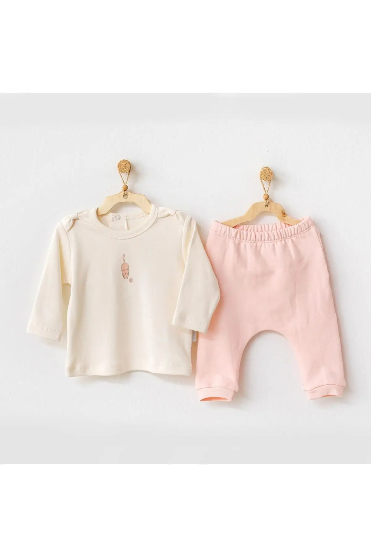 Andywawa AC21112 Meow 2li Baby Suit Pink