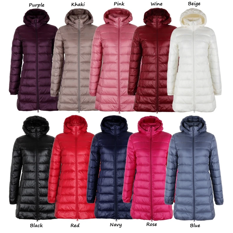 NEWBANG-Doudoune Ultra Légère à Capuche pour Femme, Manteau Chaud Femme, Plus 8XL 7XL, CombLong, Poignées de Chapeau, Amovible, Hiver