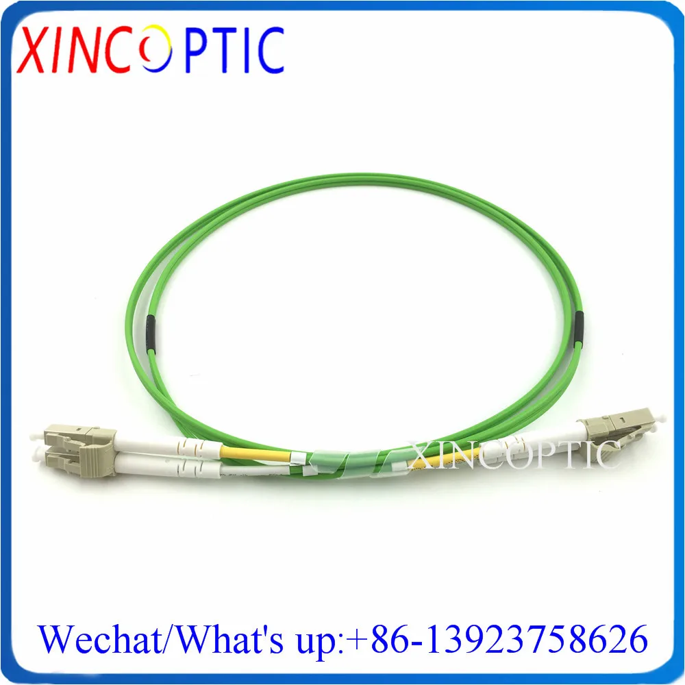 

10Pcs LCUPC-LC/UPC MM DX OM5 2.0mm PVC Jacket 1/2/3/4/5/10M Lime Green Multimode Duplex Fiber Optic Patch Cord Cable Connector