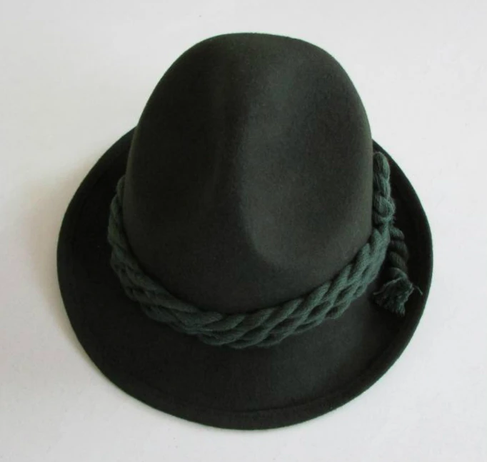 X062 Adult Fashion Wool Fedora Hats 100% Wool Green Army Church Hats  Winter Hats for Women