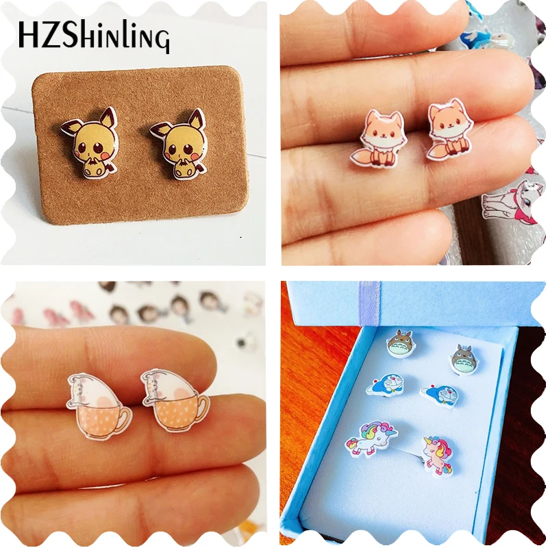 2019 New Cartoon Russian Doll Earring Russian Dolls Fashion Earring Art Plastic Earring Epoxy Stud Earing