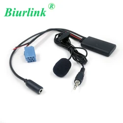 Biurlink For Blaupunkt Radio Mini ISO 8Pin Bluetooth Microphone Bluetooth Aux Input Audio Cable for Volkswagen VW