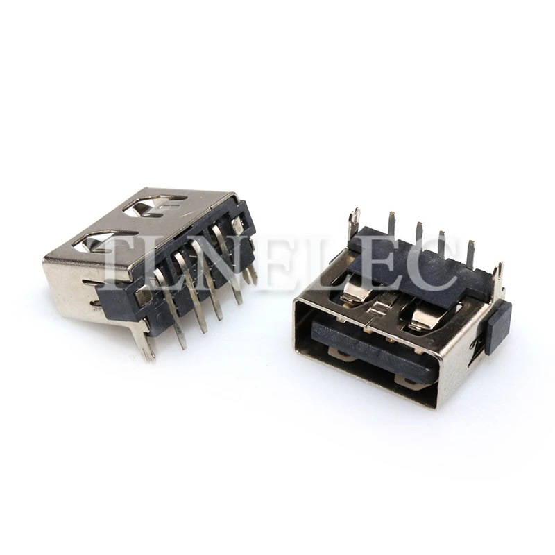 5pcs 4P Type-A Female Male SMD DIP Socket USB 2.0 10MM Interface USB Type A Standard Port Solder Jacks Connector