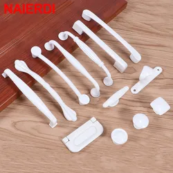 NAIERDI Aluminium Alloy White Cabinet Handles Kitchen Closet Door Knobs and Cupboard Handles Drawer Pulls Furniture Handle