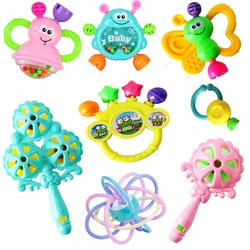 7/8pcs Baby Rattles Teethers For Newborn Toys Grab Shaker Hand Development Rattle Toy Early Education Kids Chew Toys 0-12 Months