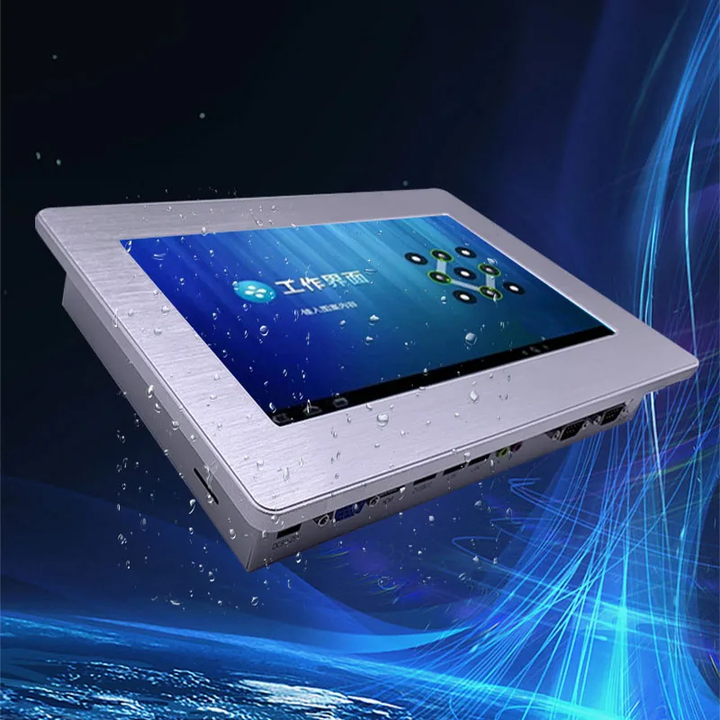 10.1 inch industrial touch screen panel pc with 4Gb Ram 64Gb 128GB SSD 2 LAN Two USB Tablet All In One pc Computer