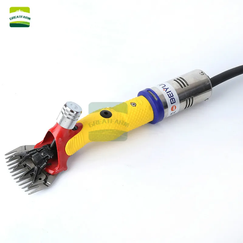 Wool CLIPPER yellow Portable AC DC Electric Sheep Shearing Machine Clipper Shears Cutter Wool scissor 13/9 straight curved blade