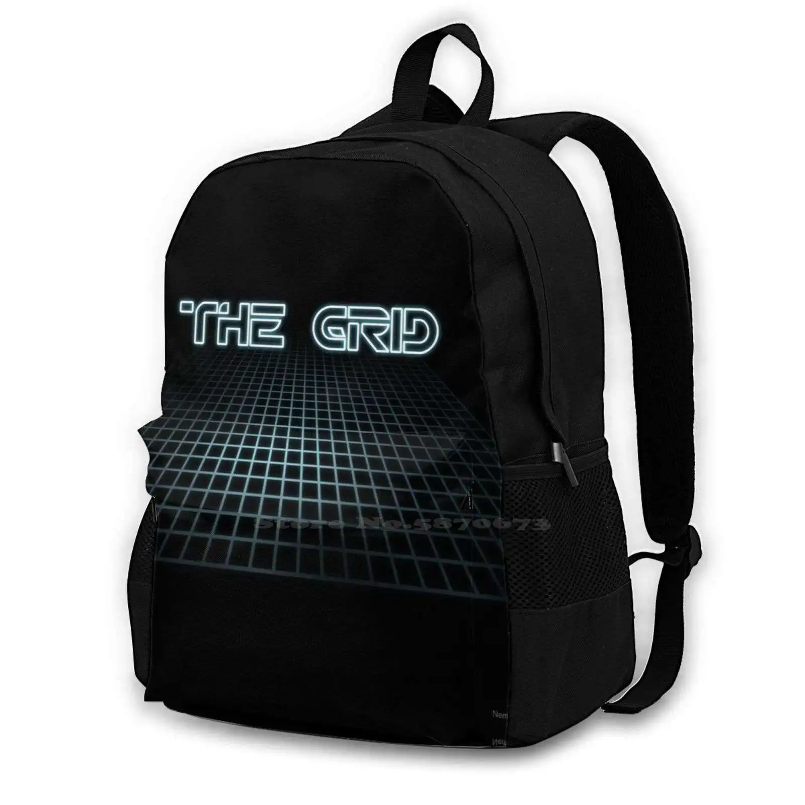 The Grid Pattern Design Bag Student'S Backpack Tron Uprising Tron Evolution Tron 1982 Tron Original The Grid Program I Fight