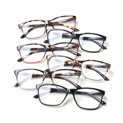 Stylish Rectangular Reading Glasses Spring Hinge Men Women HD Eyeglasses Diopter +0- -+600