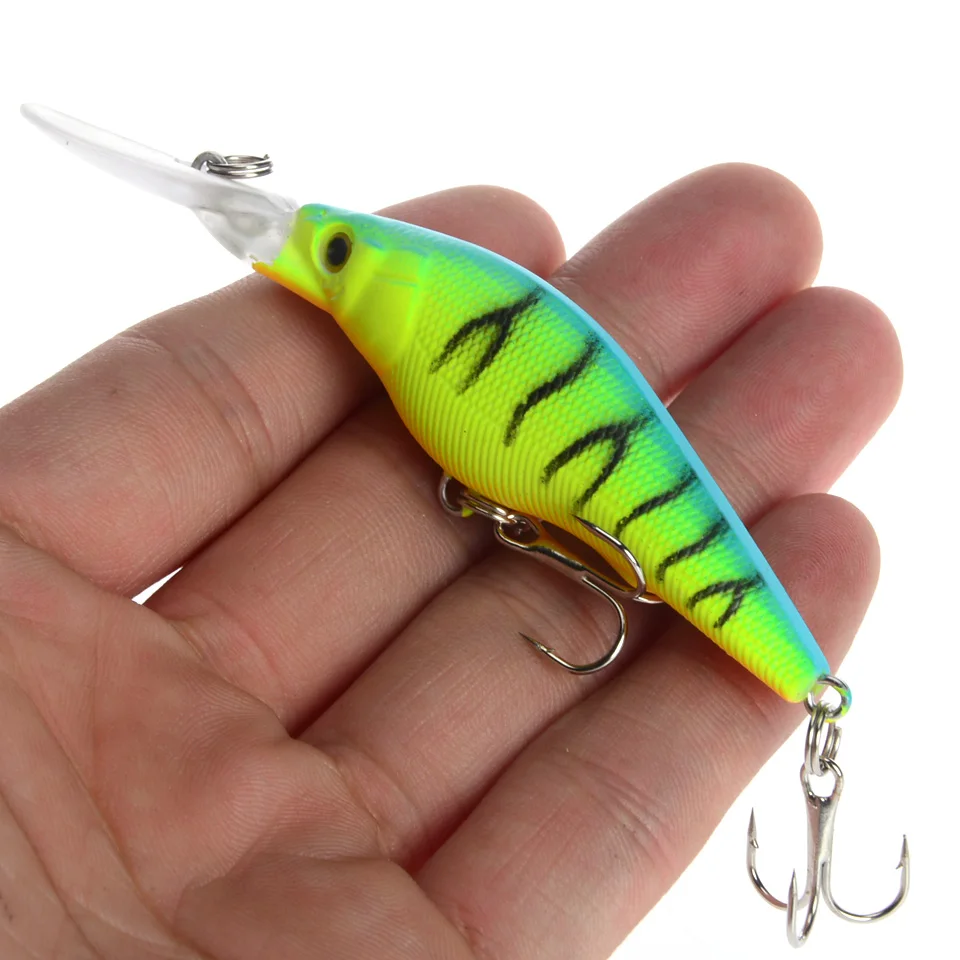 1PCS Minnow Fishing Lure 90mm 6.6g Floating Hard Bait Wobbler Jig Bait Crankbait Carp Striped bass Pesca Fishing tackle SwimBait