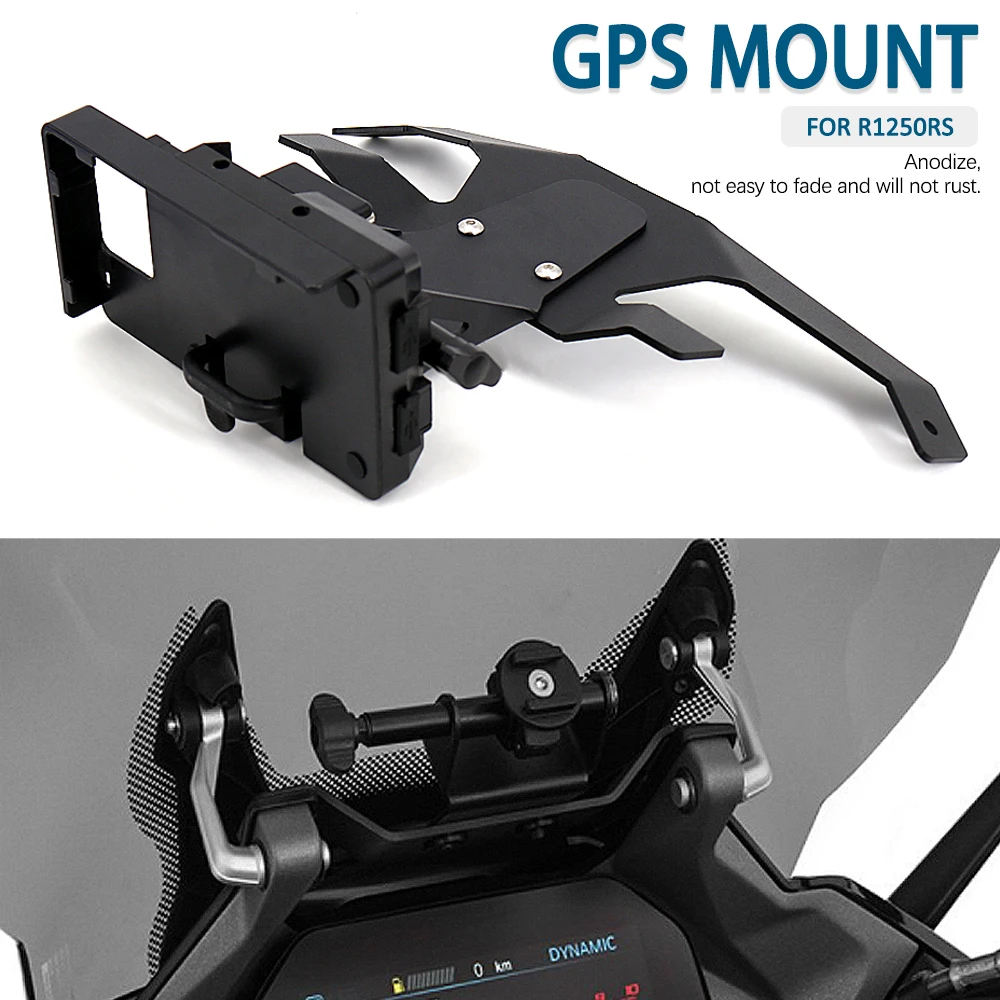 New For BMW R1250RS R 1250 RS Motorcycle Accessories GPS mount mobile phone Navigation bracket USB phone charging r1250rs