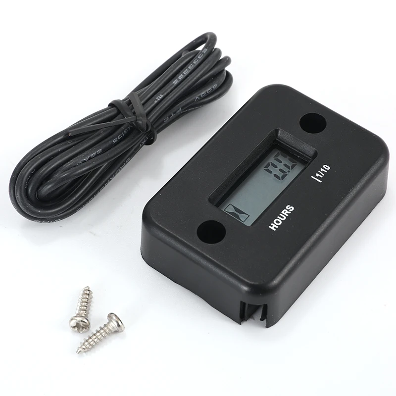 Motorcycle Hour Counter Meter Inductive Digital Engine Battery Timer LCD ATV Accessories Dirt Motocross Hours Account Motor Bik