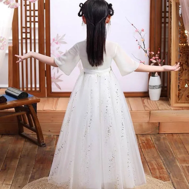 3-10-12 Children's Hanfu Dress New Year's Clothes Girls Photo Christmas Costume Dress Chinese Hanfu Children's Clothing