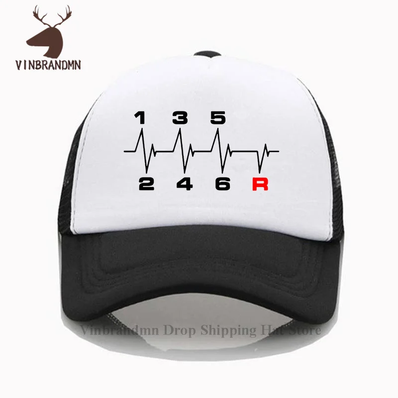 Fashion Funny 6 Speeds Gear Shift Manual Transmission Heartbeat Bucket hat Racing Car driver Roadster Save the Manual Bucket hat