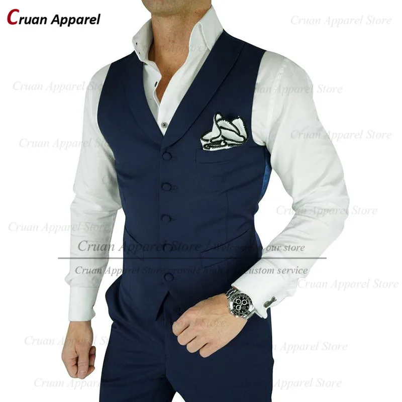 

2021 Latest Men's Slim Fit Fashion Vests Suit Waistcoat Jacket Business Tailor-made Gilet Homme Groom Best Man Single Breasted