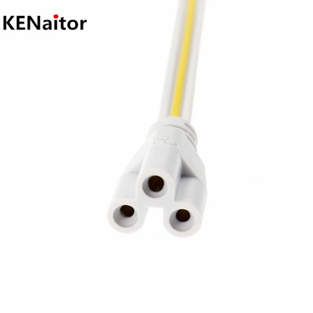 50pcs 3 pin LED Tube Connector 30cm Three-phase T5 T8  Led Lamp Lighting Connecting Double-end Cable Wire