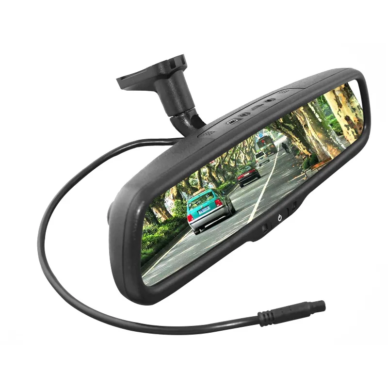 ANSHILONG DVR Kaca Spion Mobil dengan Monitor 4.3 Inci + Braket Khusus Perekam Video Digital 1080P G-sensor