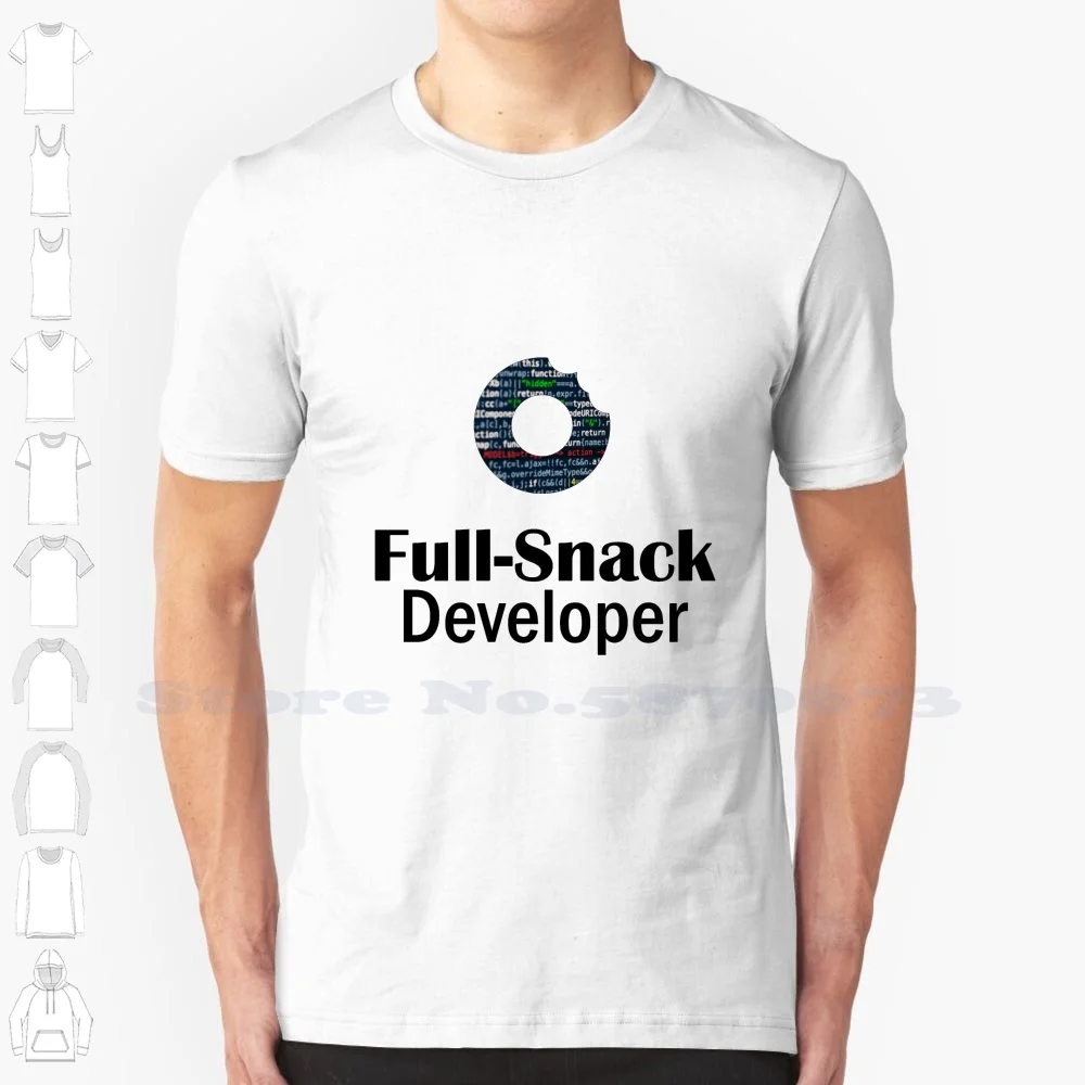 Full Snack Developer 100% Cotton T-Shirt Solve Problems Office Attitude Joke Monday Unique Humor School Homework Know For Son