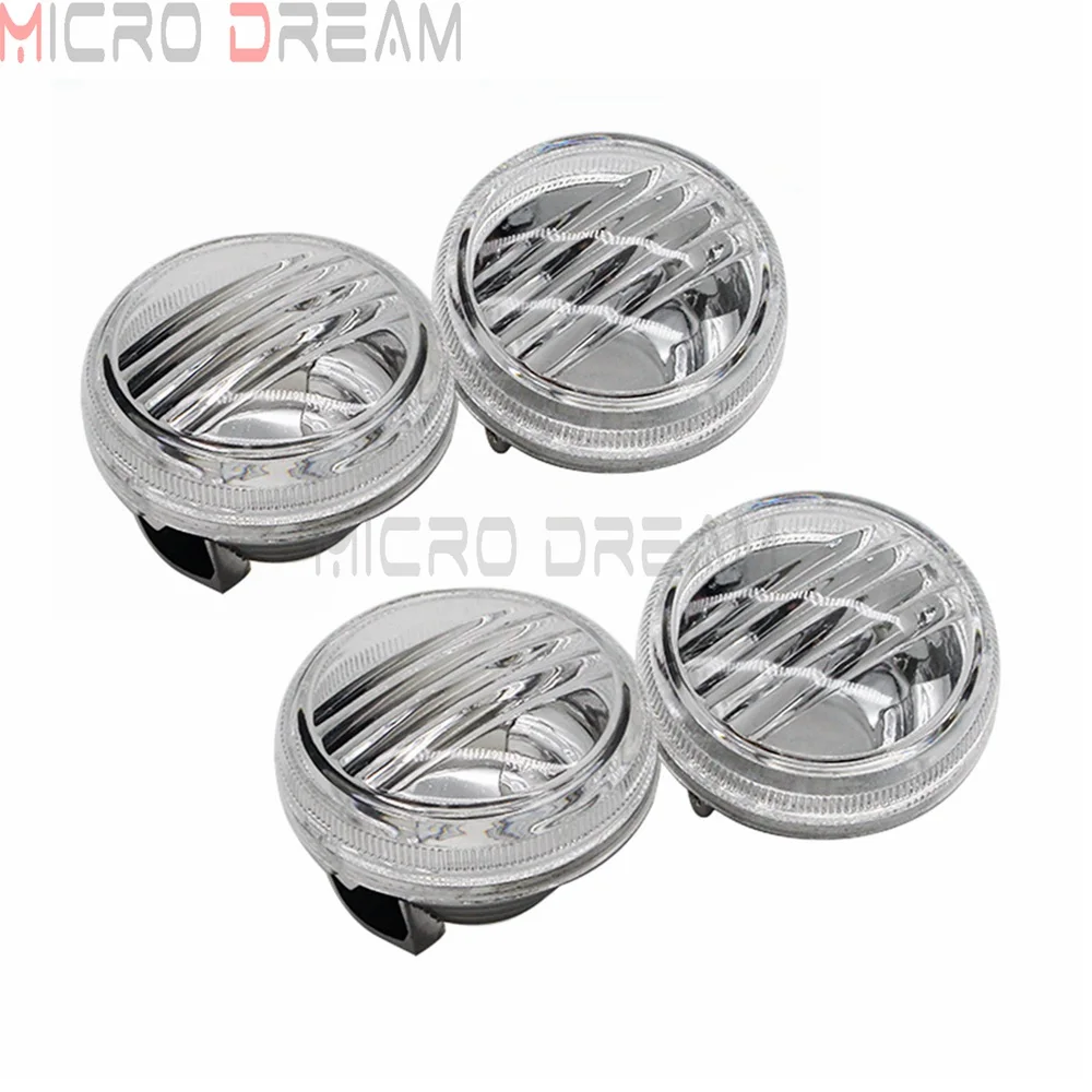 4pcs Clear Turn Signals Lense for Suzuki Boulevard M109R C109R C1800R M50 C90 Front & Rear Indicator Lens Cover Replacement