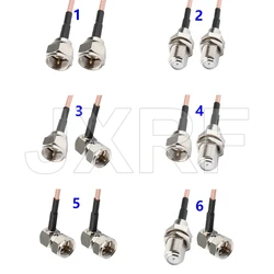 F Male to F Male Female Straight Right angle Coaxial cable F type splitter pigtail RG316 Cable assemblies