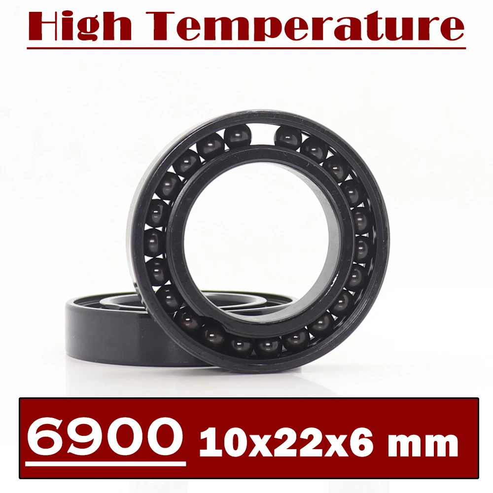 

6900 High Temperature Bearing 10*22*6 mm ( 2 Pcs ) 500 Degrees Celsius Thin Section Bearings Full Ball Bearing