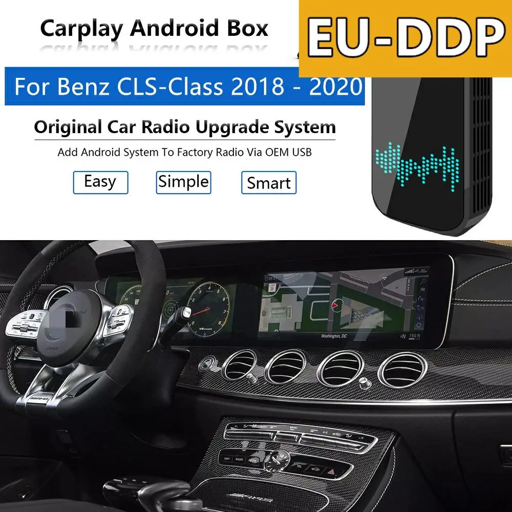 Android AI Box Carplay upgrade For Mercedes Benz CLS 2018 - 2020 Radio Apple Autoradio Car Multimedia Player Wifi