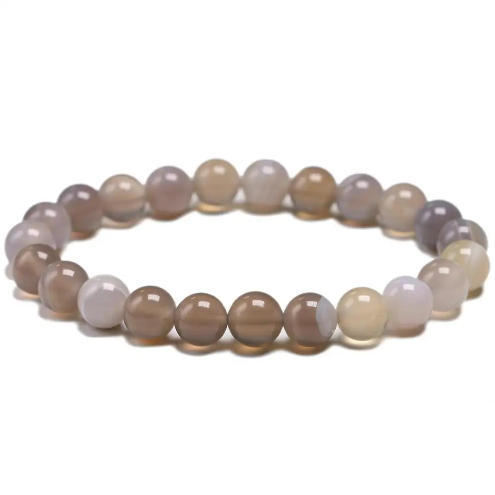 

Натуральный серый Агаты бусы браслет ювелирные изделия бусы браслеты для мужчин