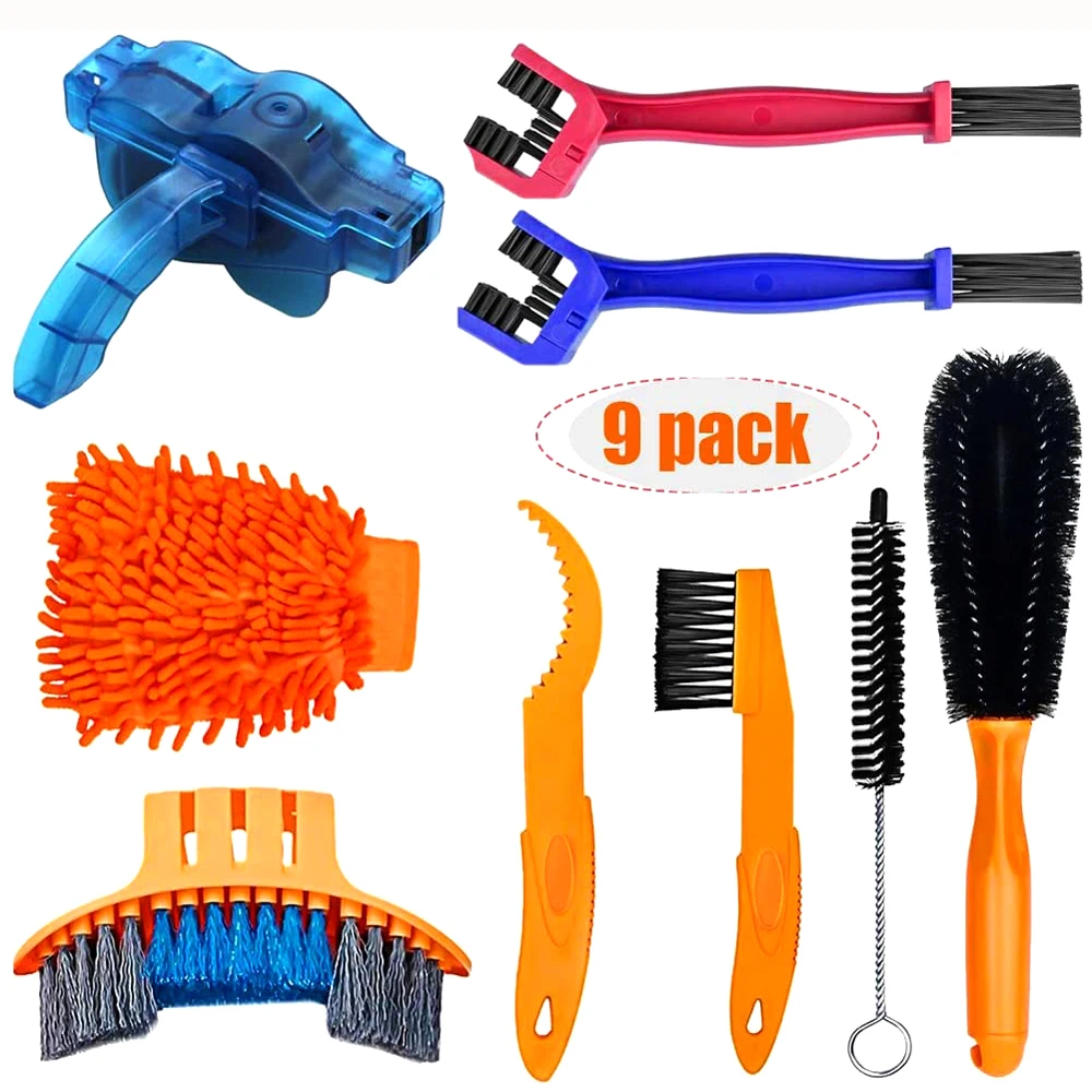 Bike Bicycle Chain Cleaner Scrubber Brushes Mountain Wash Tool Set Cycling Cleaning Kit Bicycle Repair Tools Bicycle Accessories