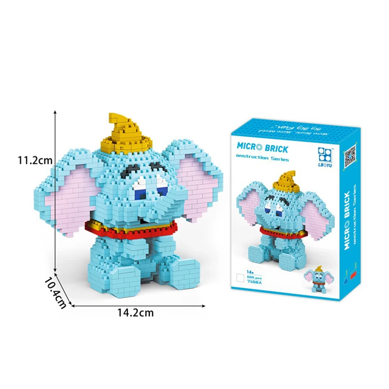 Disney Series Diamond Building Blocks Mickey Mouse Lion King Simba Timon Pumbaa Micro 3D Model Dumbo Brick Figures For Kids Toys