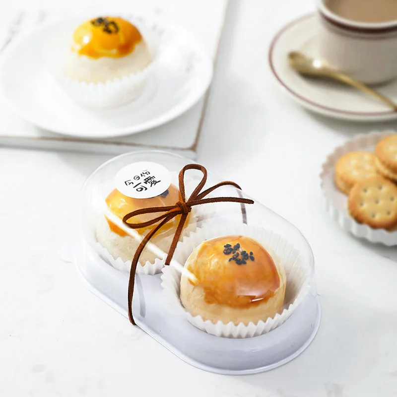 

48PCSRectangle Plastic Transparent Wedding Dessert Cup Baby Shower Macarons Box Christmas Cake stand Pastry Packaging