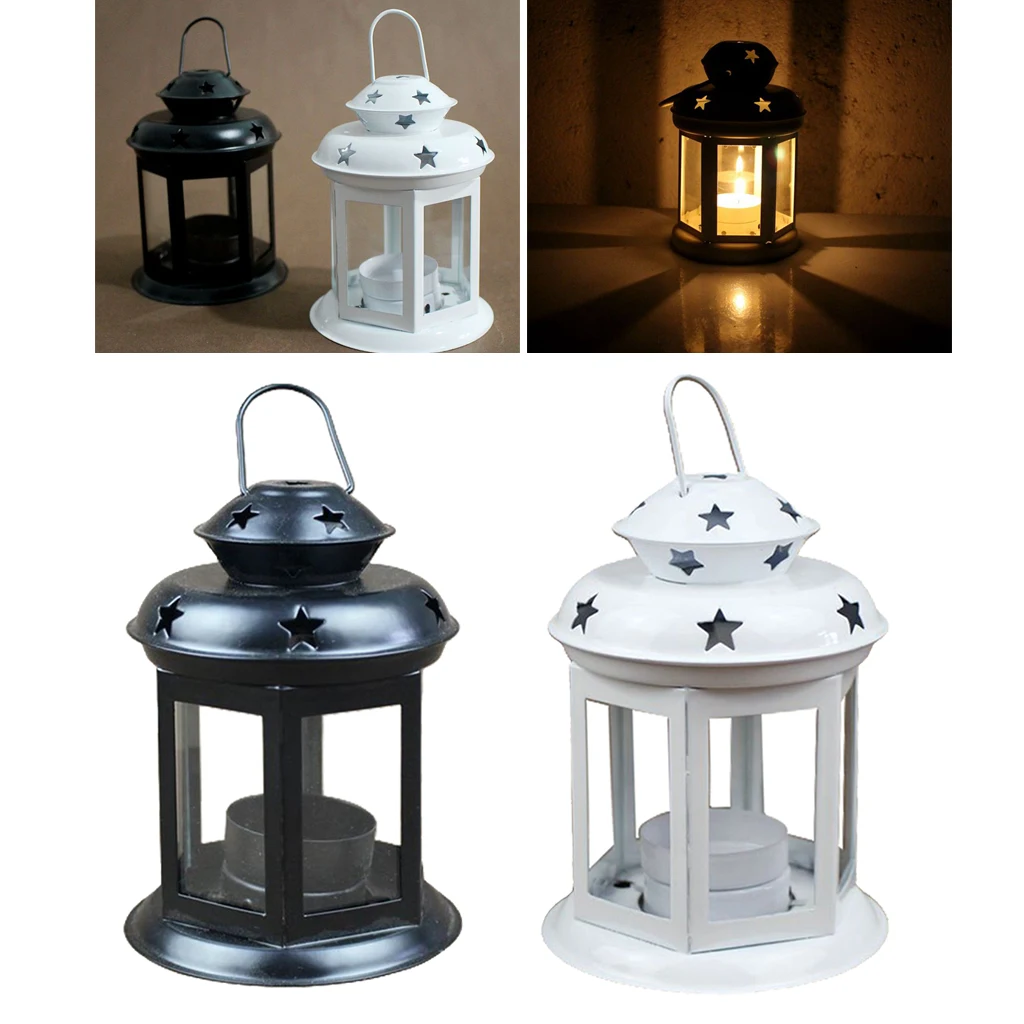 Handmade Figurines Chic Candle Tealight Holders Stand Black/White Candlestick Living Room Nordic Metal Candle Sculpture Decor