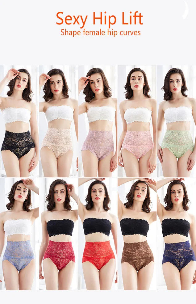 8 Stuks Grote Size Vrouwen Ondergoed Hoge Taille Buik In Hip Lift Afslanken Lingerie Sexy Kant Vrouwelijke Slipje 200kg