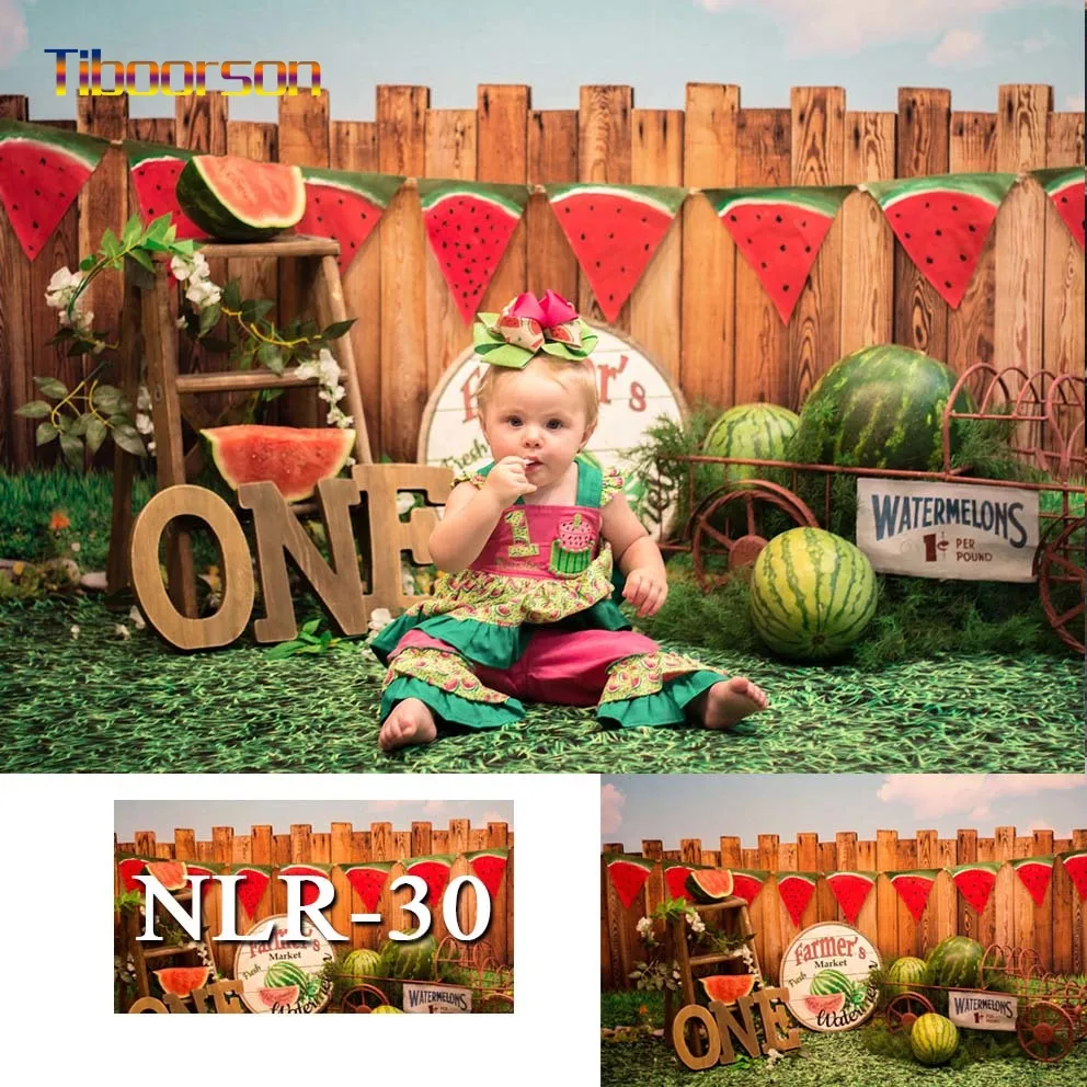 Kids Birthday Backdrops Watermelon's Farm Market Scenic Baby Shower Portrait Photoshoot Background For Photography Studio