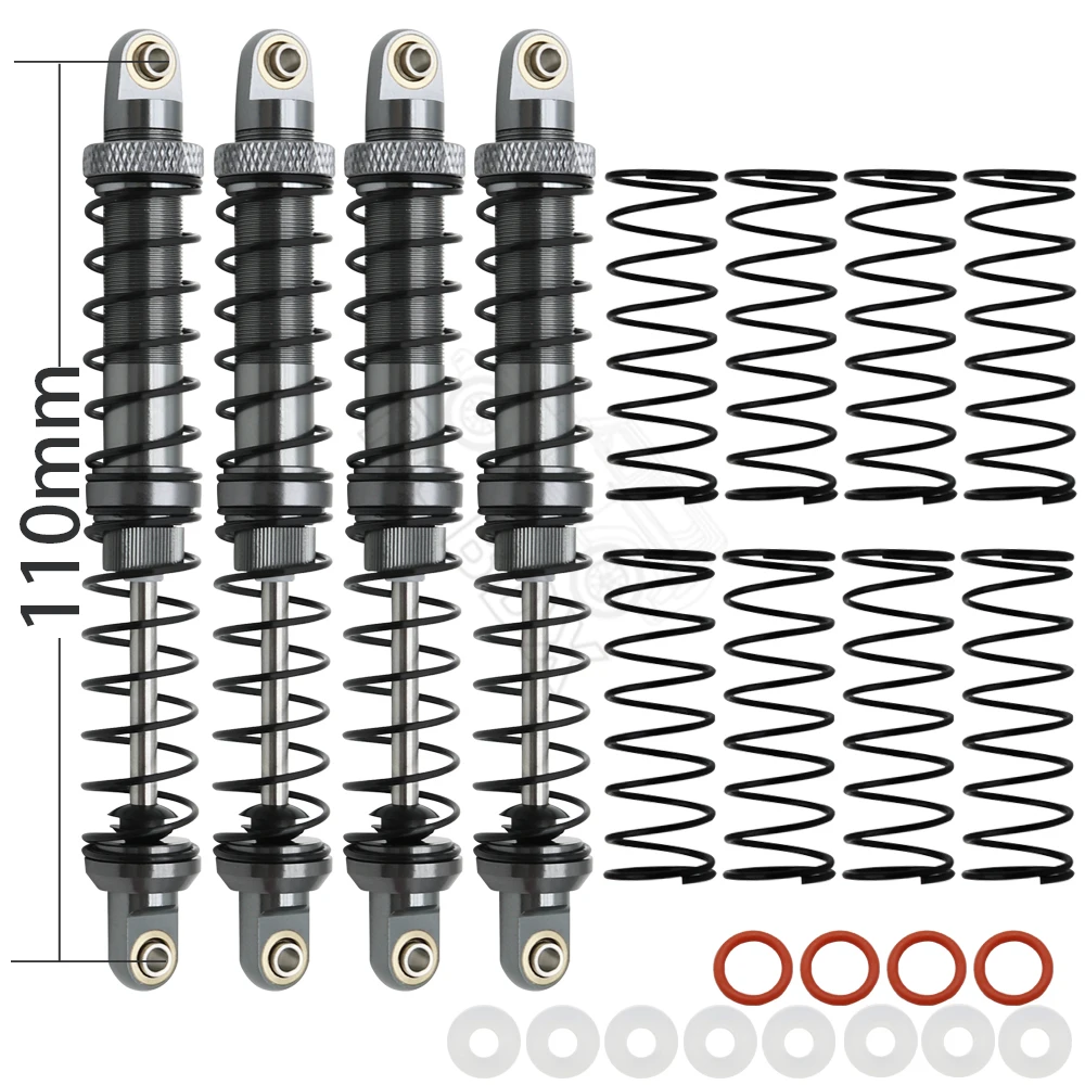 Metaal 70mm 80mm 90mm 100mm 110mm 120mm Schokdemper Oliedemper voor 1/10 RC Crawler Auto Axiale SCX10 AXI03007 RBX10 D90 TRX4