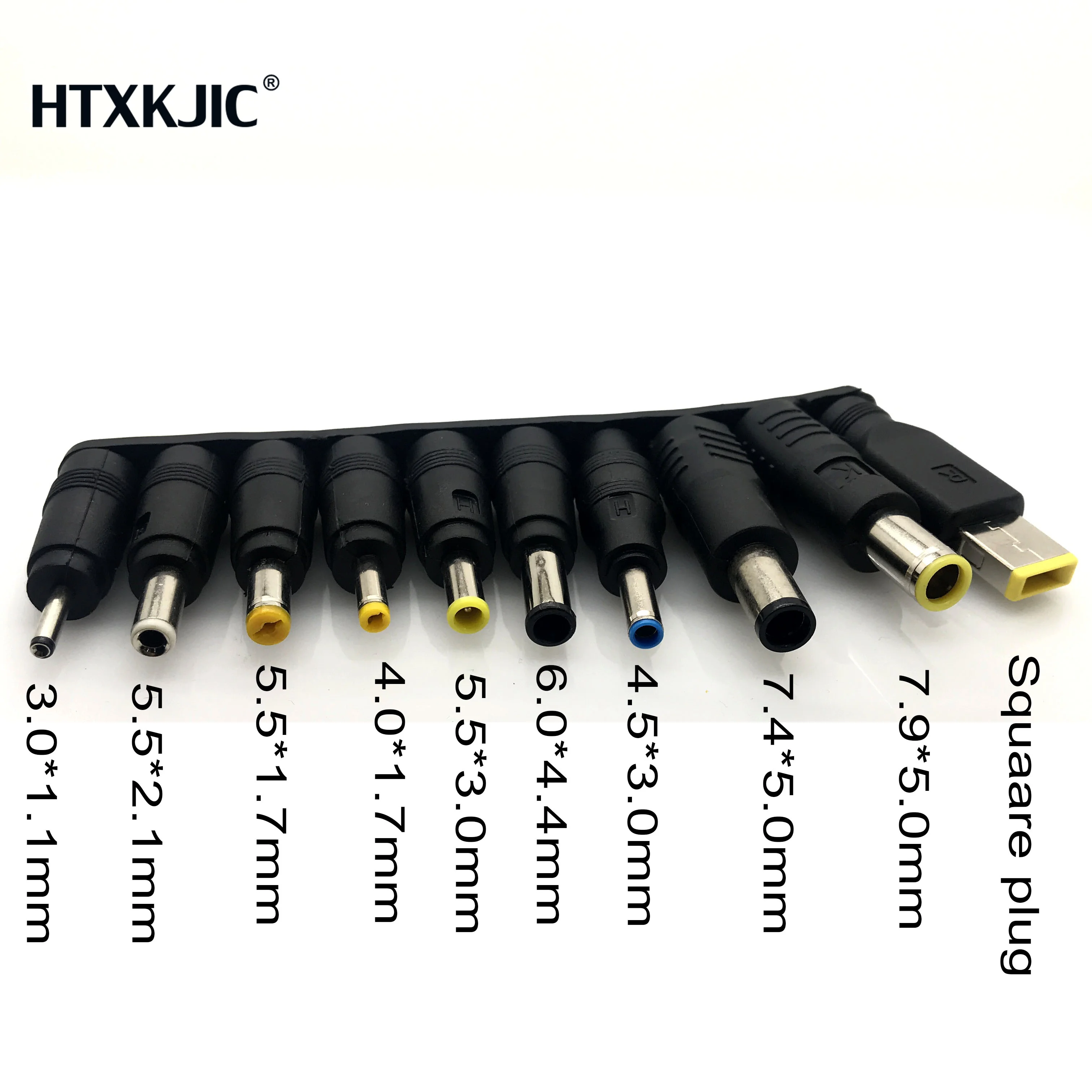 1Set/10Pcs Universal for Notebook Laptop DC Power Charger Supply Adapter Tips Connector Jack to Plug Charging