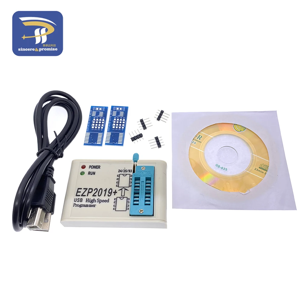 Newest Version EZP2019 High-speed USB SPI Programmer Support24 25 93 EEPROM 25 Flash BIOS Chip Full Set With Adapter Socket