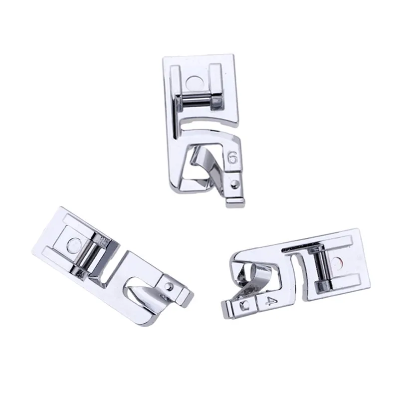 1Pc 3/4/6mm Domestic Sewing Machine Parts Narrow Rolled Hem Sewing Presser Foot For Brother Singer Sewing Accessories