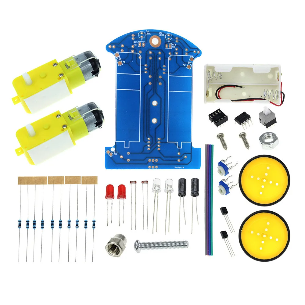 2019 4/2WD Robot Smart Car Chassis Kits with Speed Encoder for Arduino 51 M26 DIY Education Robot Smart Car Kit For Student kids