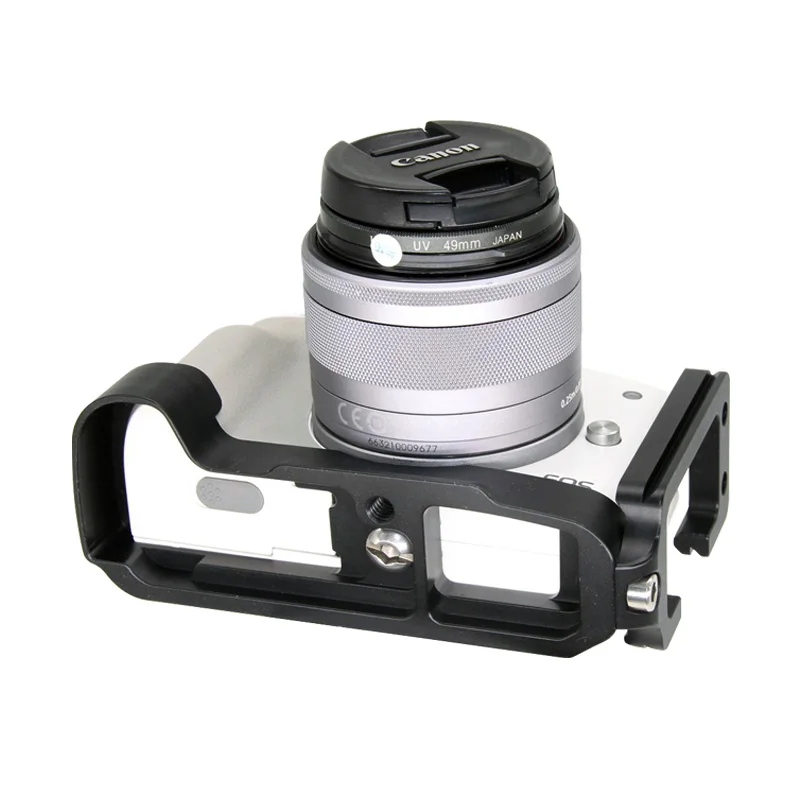 Camera L Bracket for Canon Eos M50 Hand Grip Holder Plate With Hot Shoe Mount Aluminum