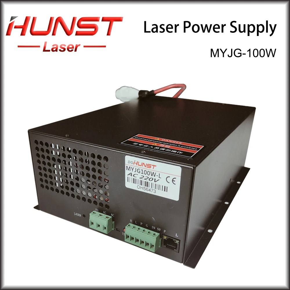 Imagem -03 - Hunst Co2 Laser Power Supply Gerador a Laser para Gravação e Tubo de Máquina de Corte Myjg100w 80w 100w