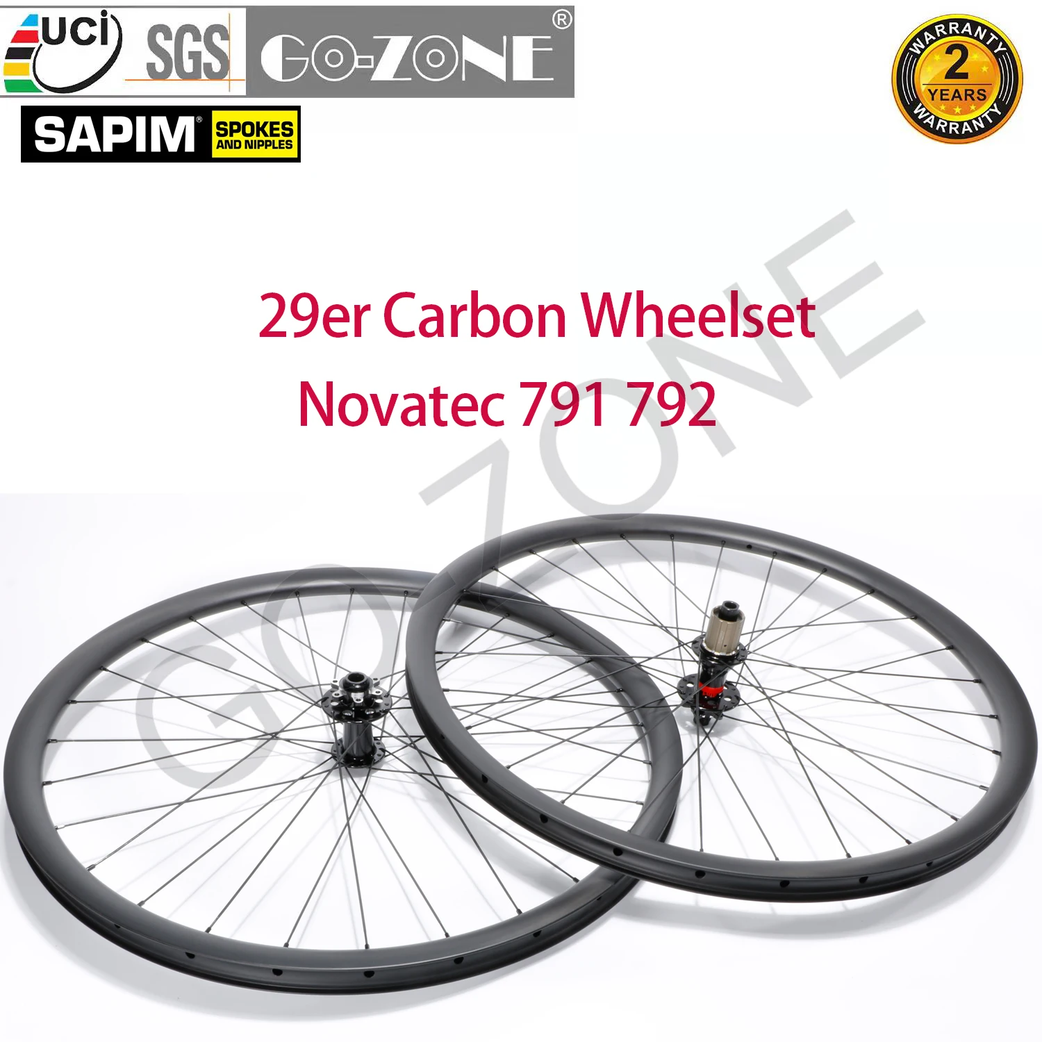 

Lighter And Faster Carbon MTB Wheelset 29er Tubeless Novatec 791 792 Sapim Thru Axle / Quick Release / Boost Novatec Wheelset