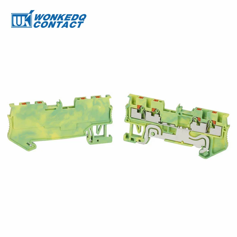 PT1.5-QU-PE Ground Terminals Push-in 4-Conductor PT 1.5 QUATTRO 1.5mm² Wire Connector Din Rail Terminal Block PT 1.5-QU-PE