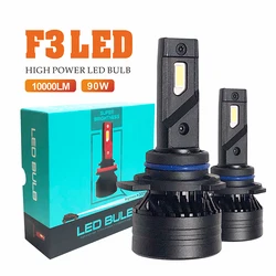 F3 90W H7 LED 자동차 전조등 전구 H1 H7 H8 H9 H11 9005 9006 9012 안개등 H7 H4 LED 헤드 라이트