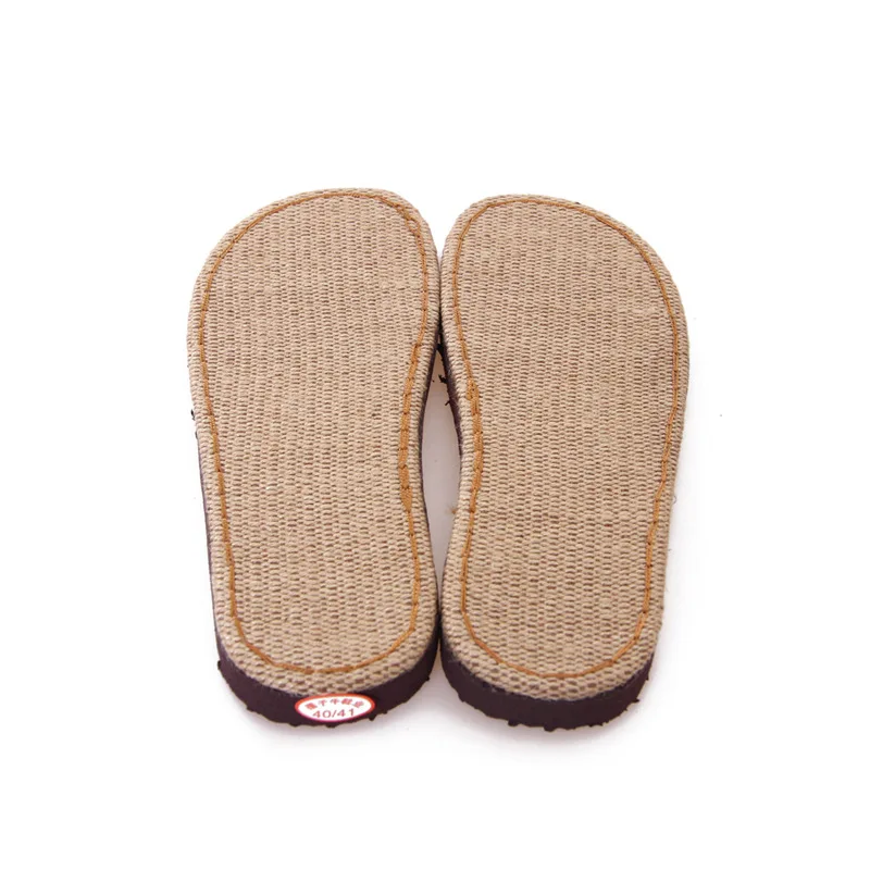 DIY Hand Knitting Materials Flax Slippers Outsoles for Shoes Anti-Slip Crochet Needles Indoor Sandals Slippers Sole