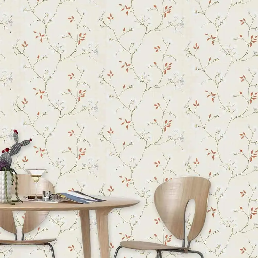 Floral Peel and Stick Yellow Decoral Wallpaper Self-adhesive Wallpaper Waterproof Vinyl Contact Paper for Wall Decor