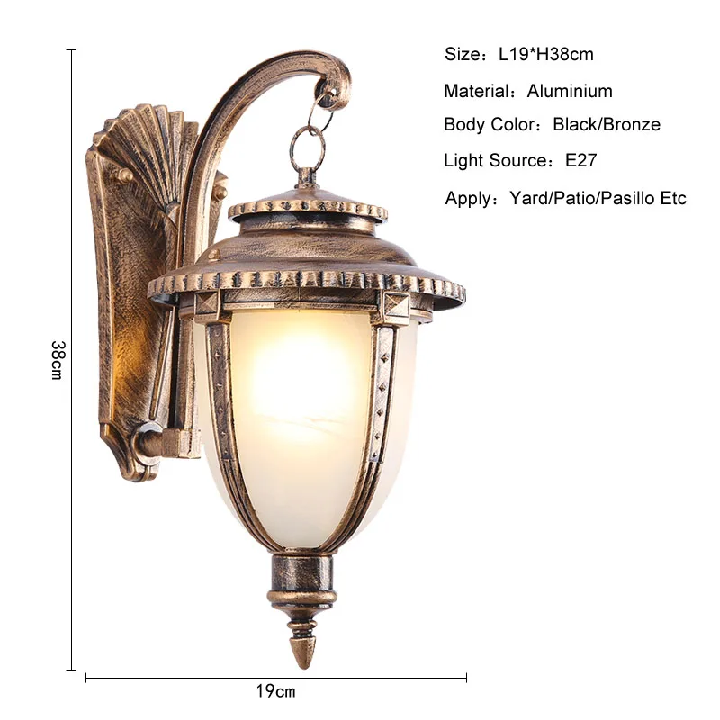 Retro Waterproof Outdoor Wall Lamp Outdoor Corridor Courtyard Stairs Terrace Balcony Lamp Creative Aisle Lamp